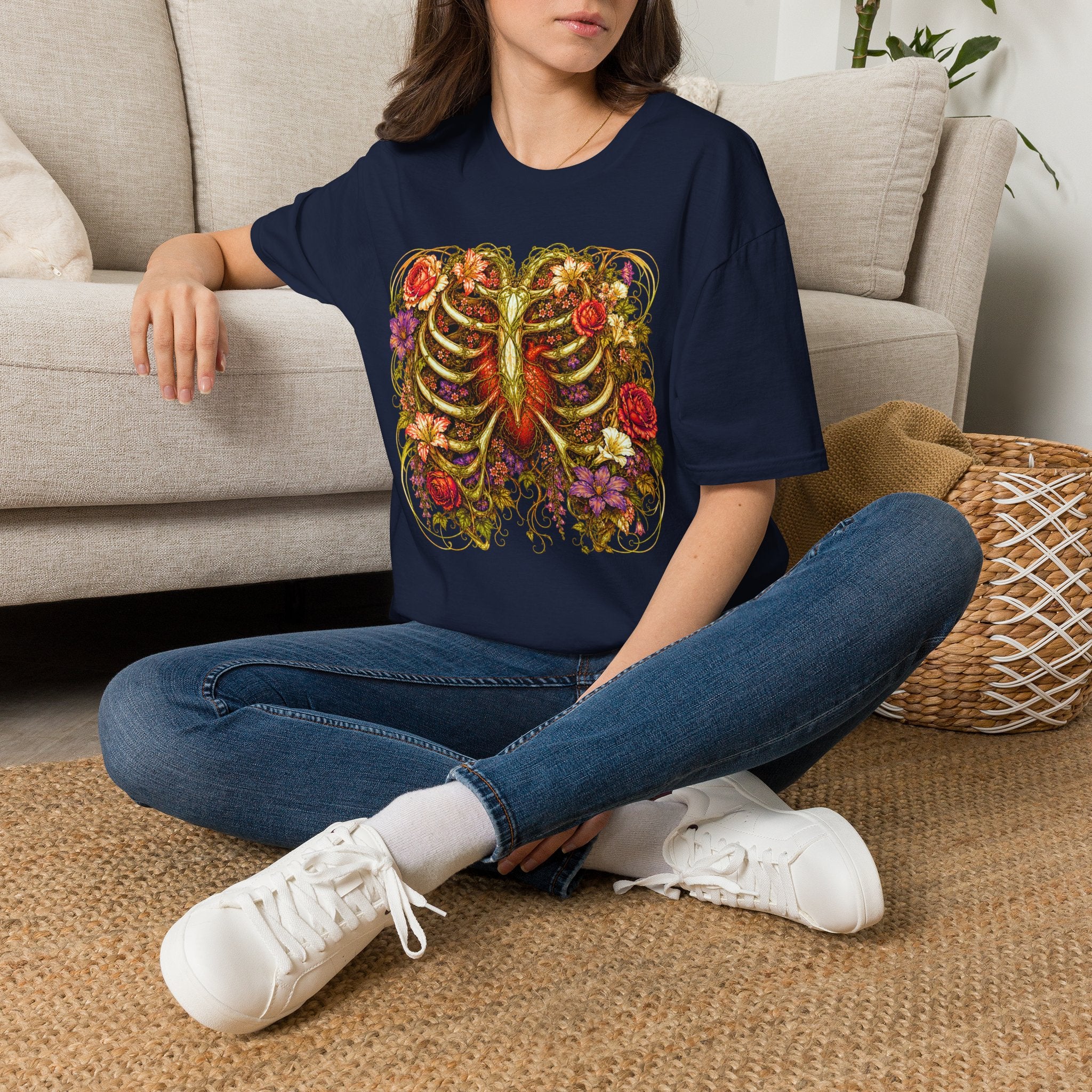 Nouveau Flower Ribcage T-Shirt