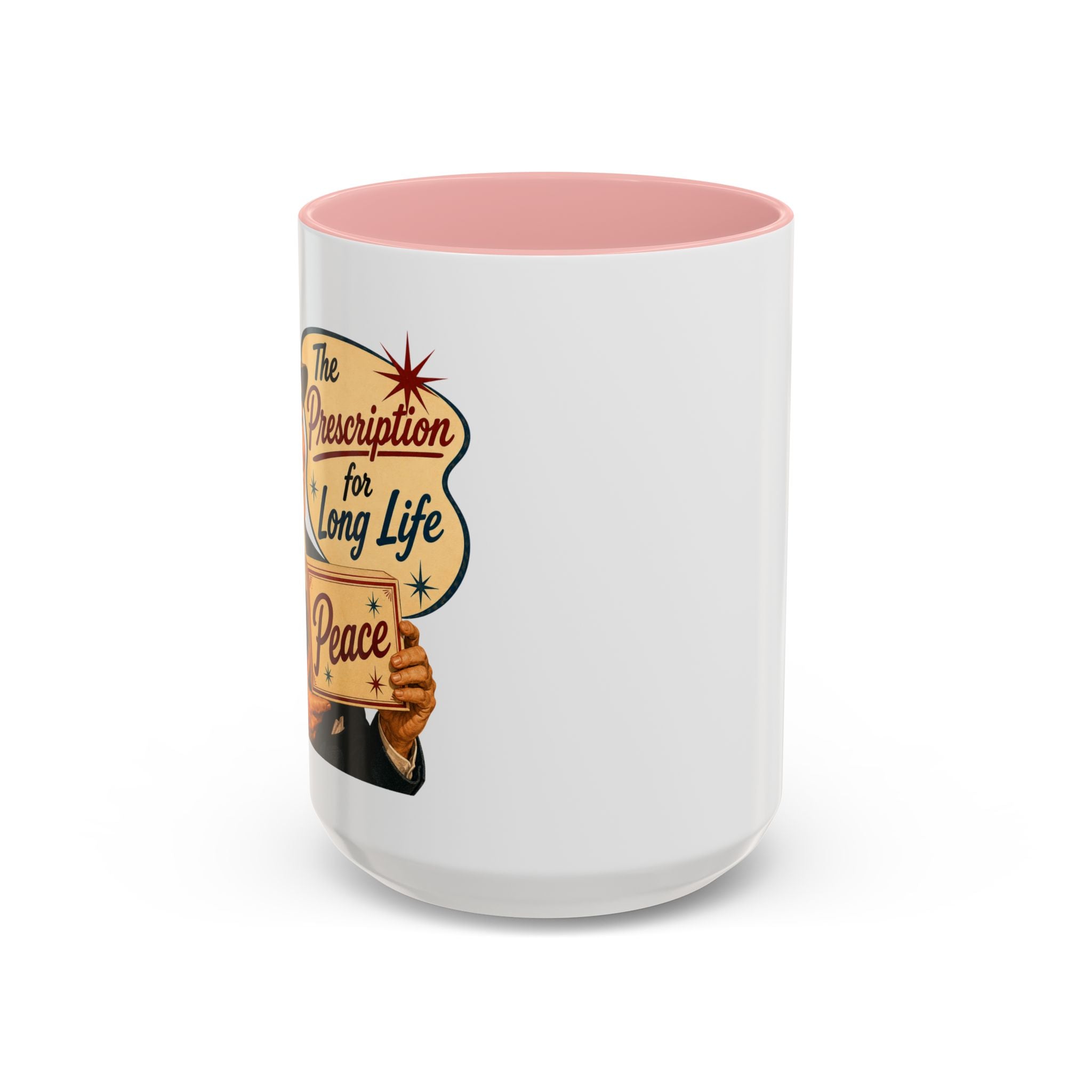 "Peace For a Long Life" Vintage Accent Coffee Mug