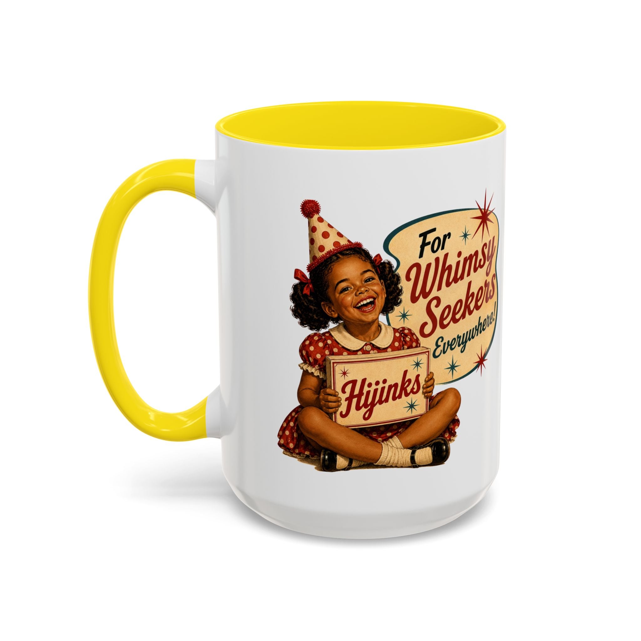 Retro 'For Whimsy Seekers Everywhere' Accent Coffee Mug
