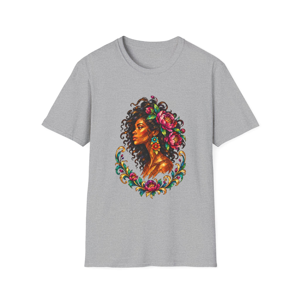 Peonies Stained Glass Graphic Tee