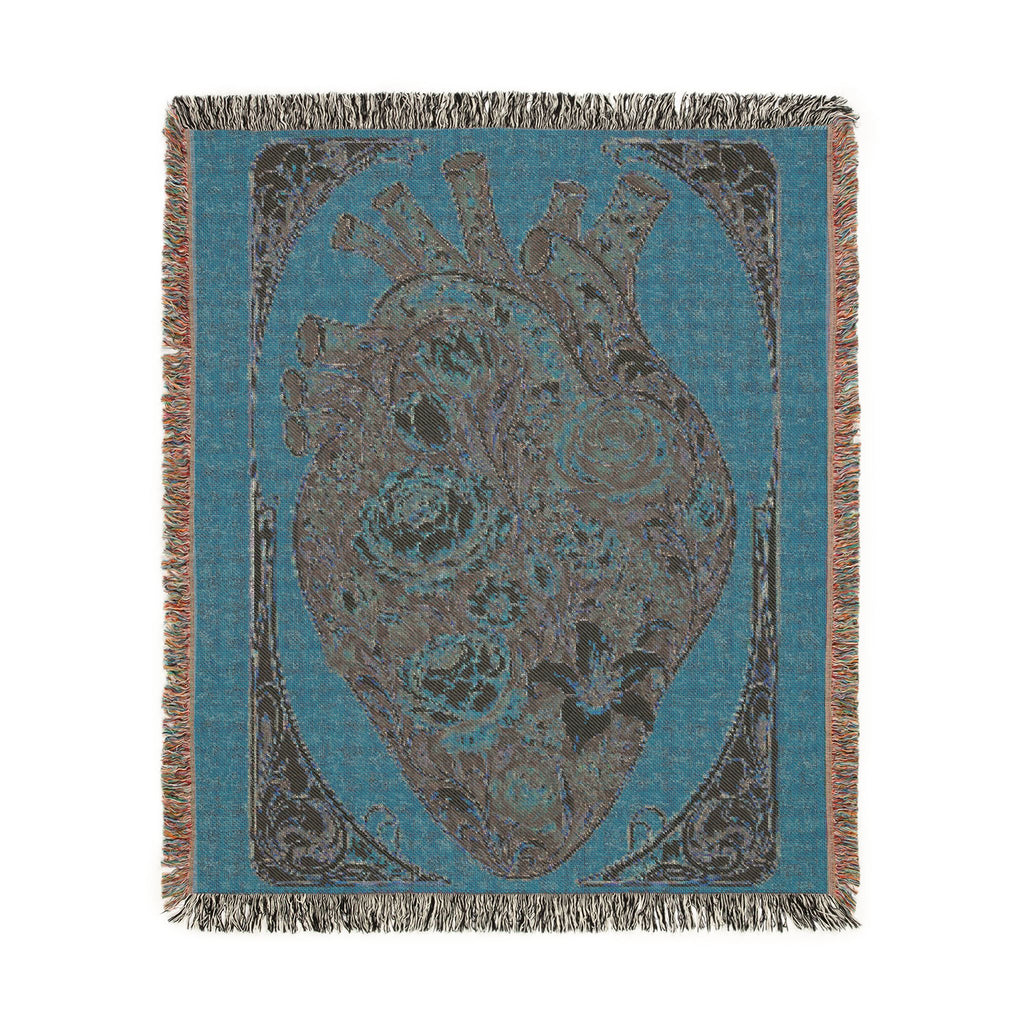 Floral Tapestry Throw Blanket — Vintage Bouquet Woven Blanket
