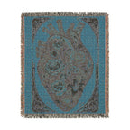 Floral Tapestry Throw Blanket — Vintage Bouquet Woven Blanket