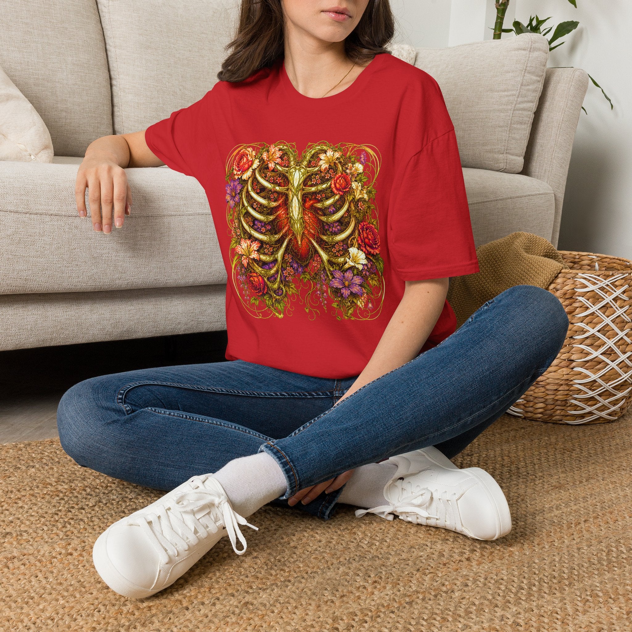 Nouveau Flower Ribcage T-Shirt