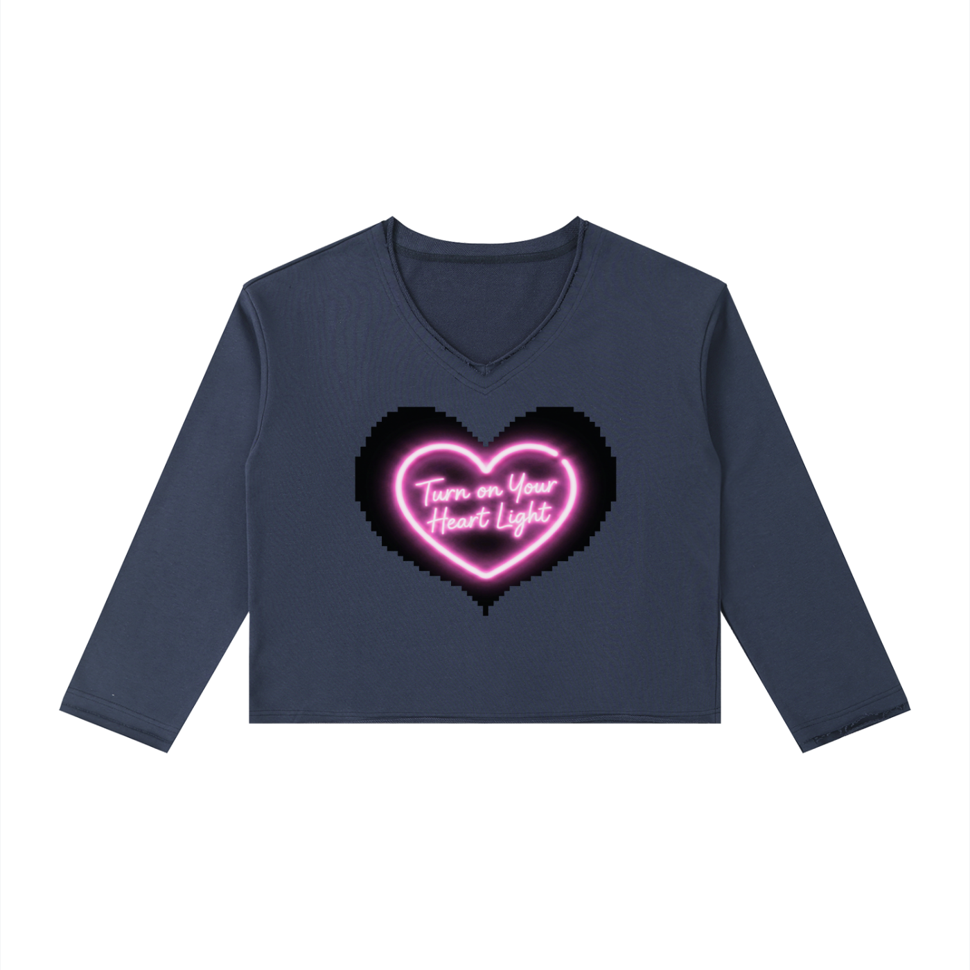 Heart Light Women's Raw Hem Long Sleeve T-Shirt