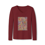 Joie de Vivre Floral V-Neck Tee — Women's Long Sleeve