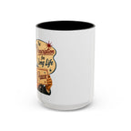 "Peace For a Long Life" Vintage Accent Coffee Mug