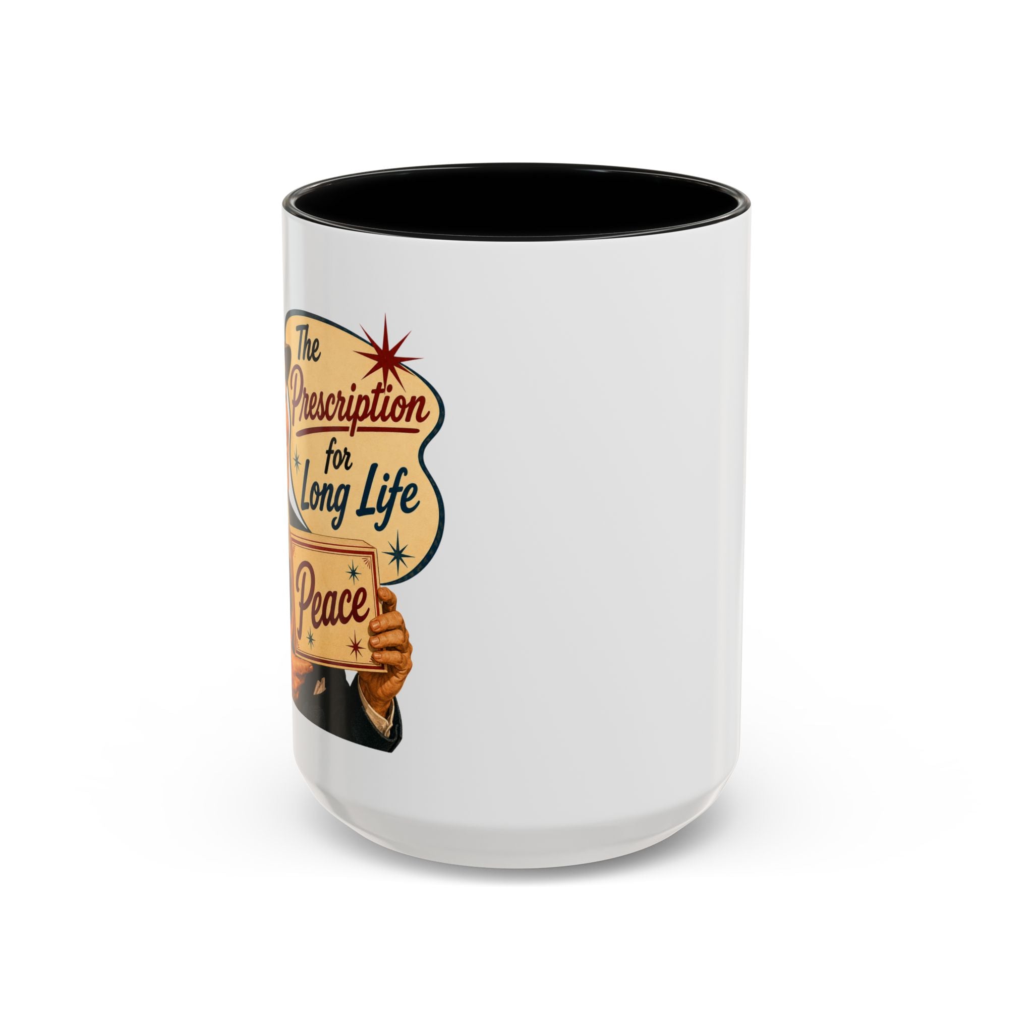 "Peace For a Long Life" Vintage Accent Coffee Mug