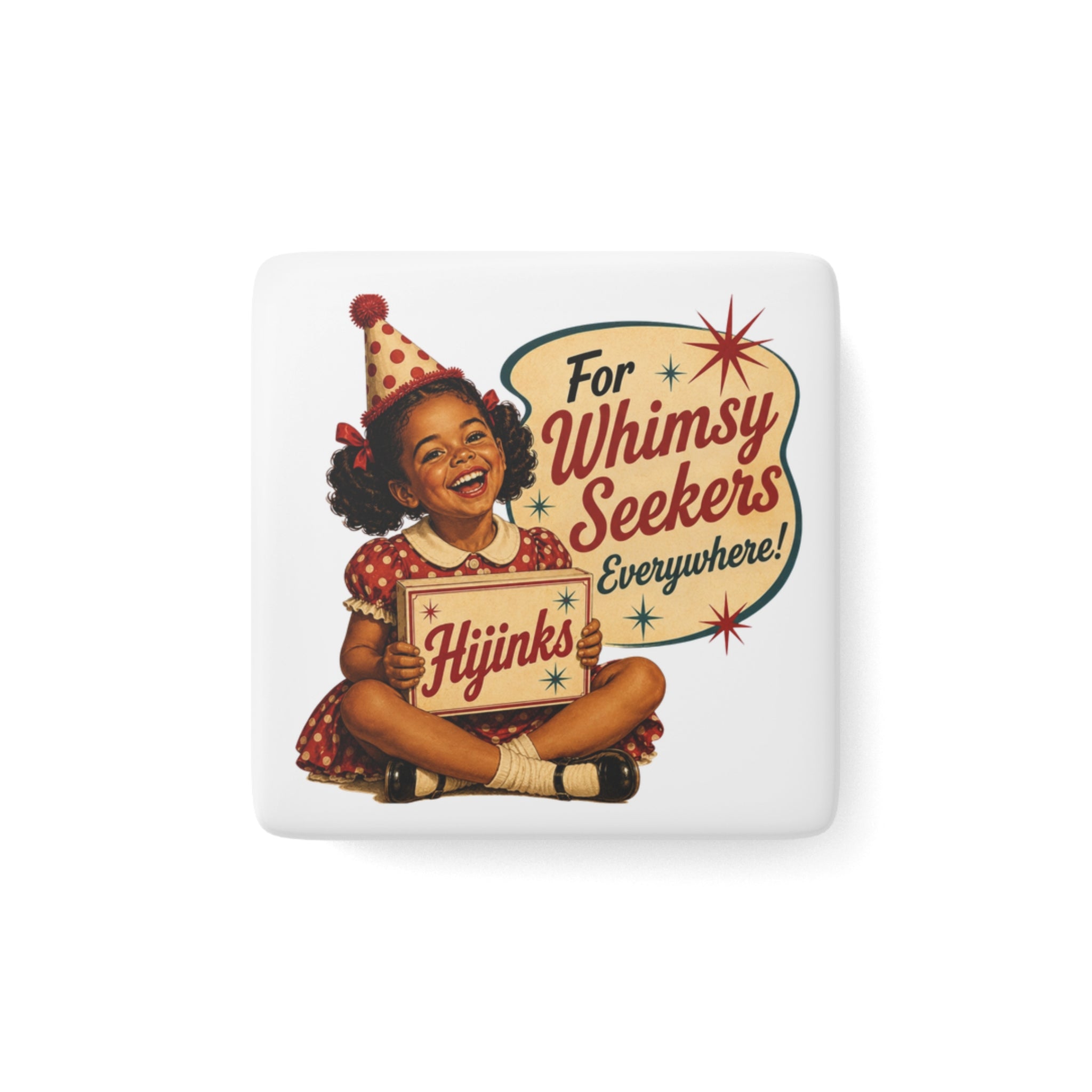 Hijinks Porcelain Magnet — Vintage Kitchen Decor