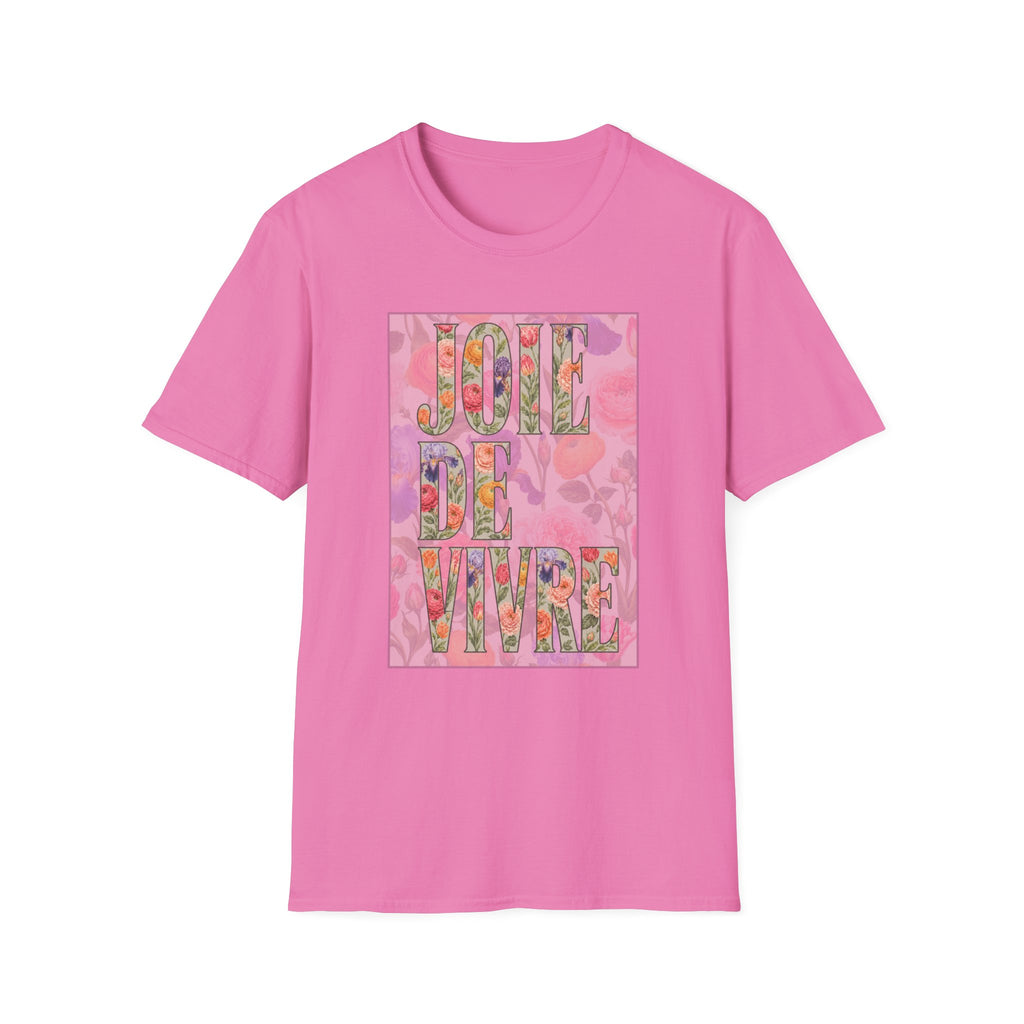 Joie de Vivre  Colorful Floral Graphic Tee