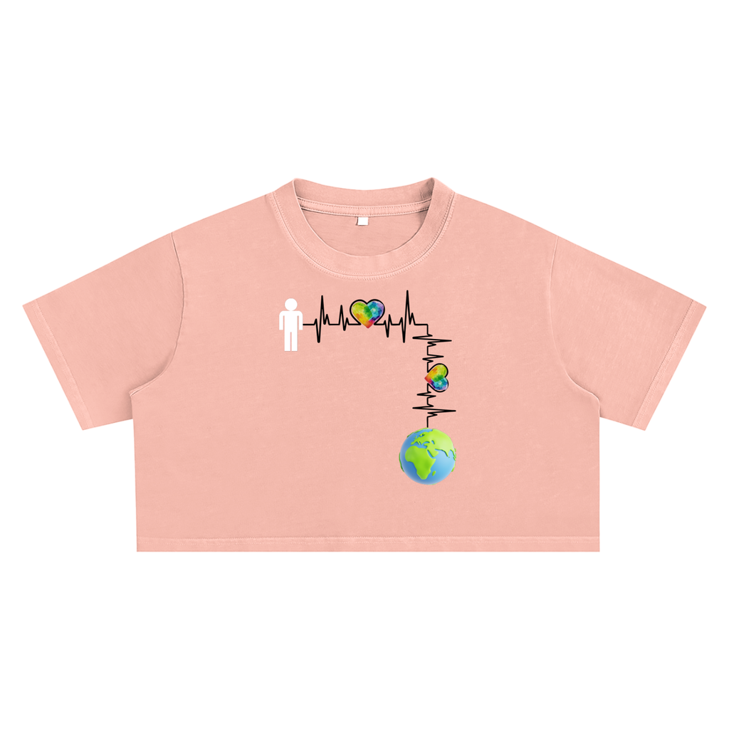 Heartbeat Snow Washed Crop Top