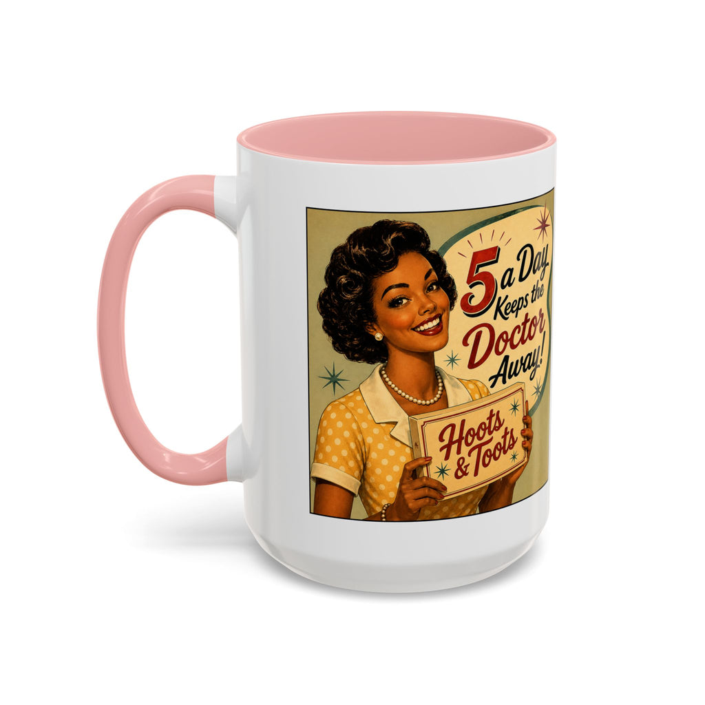 Vintage Coffee Mug – “A Day Keeps the Doctor Away!” Retro Diner Design (11/15oz)