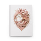 Romantic Heart Anatomy Hardcover Journal — Vintage Art Sketch Notebook