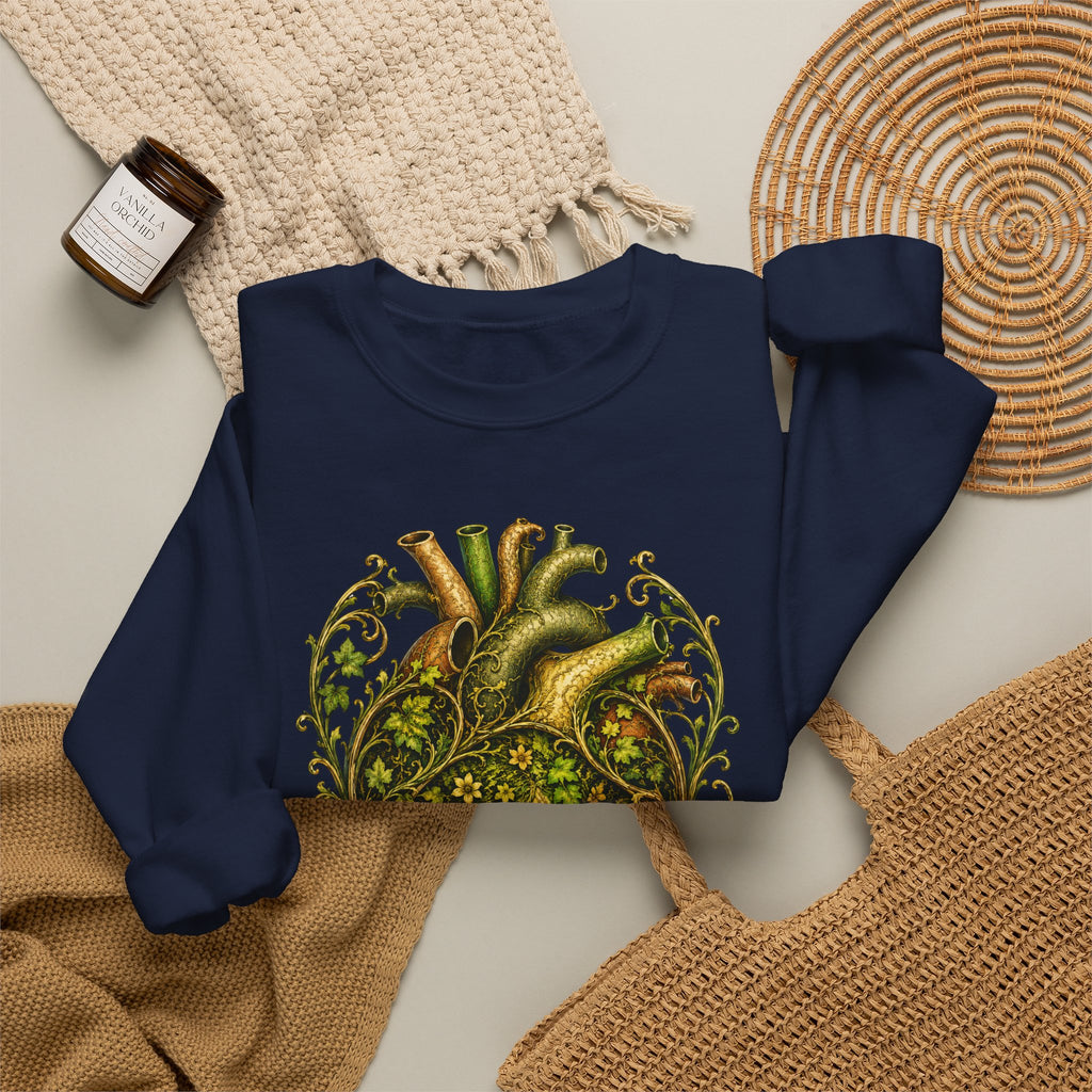 Green Woman Heart Crewneck Sweatshirt