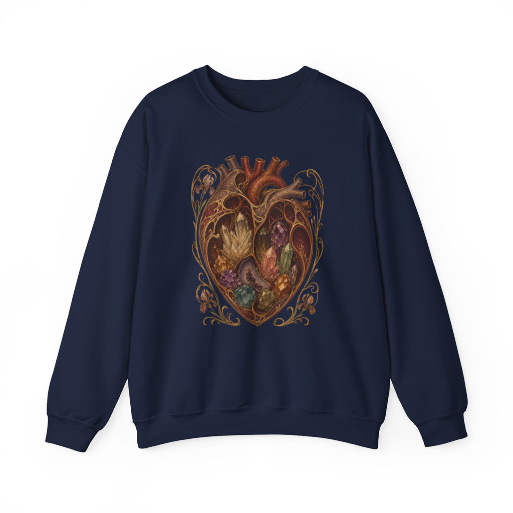 Crystal Heart Crewneck Sweatshirt