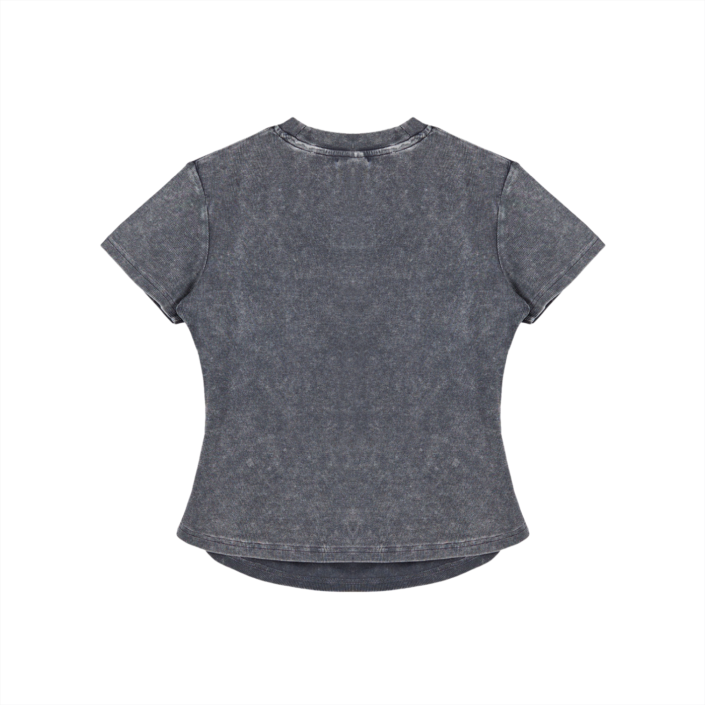 Crystal Heart Vintage Washed Bodycon Cotton T-Shirt