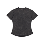 Crystal Heart Vintage Washed Bodycon Cotton T-Shirt