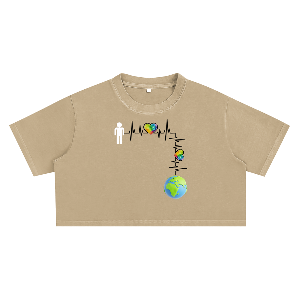 Heartbeat Snow Washed Crop Top