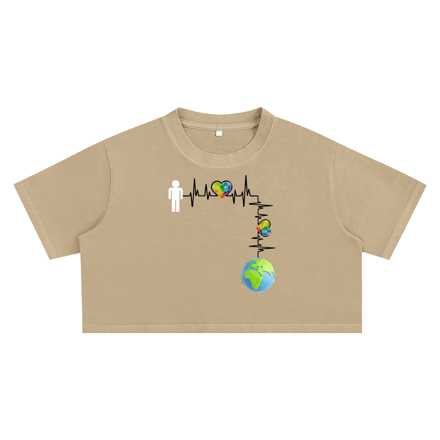 Heartbeat Snow Washed Crop Top