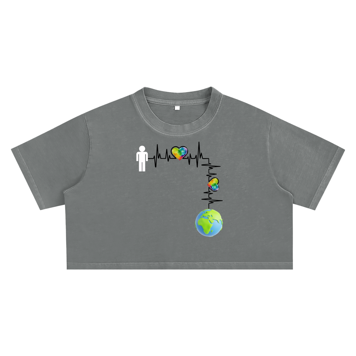 Heartbeat Snow Washed Crop Top